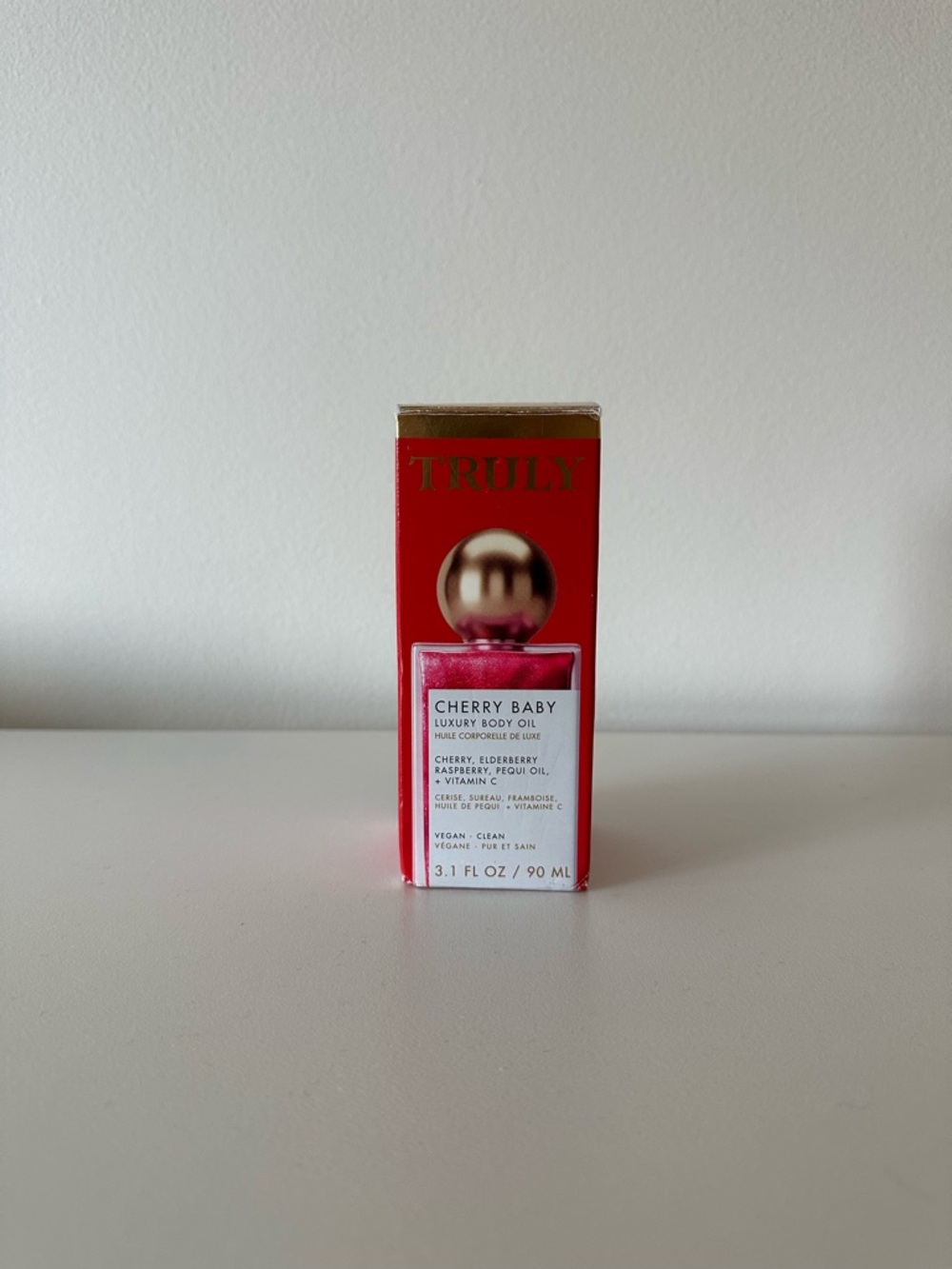 NEW Truly Cherry Baby Luxury Body Oil Radiance Boosting 3.1oz.